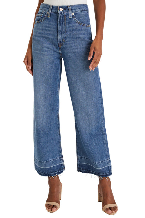 Raw Hem High Waist Straight Leg Loose Jeans